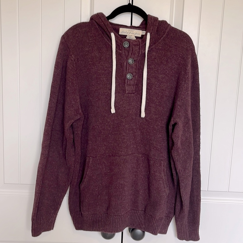 H&M size M heavy cotton knit pullover sweater hoodie.